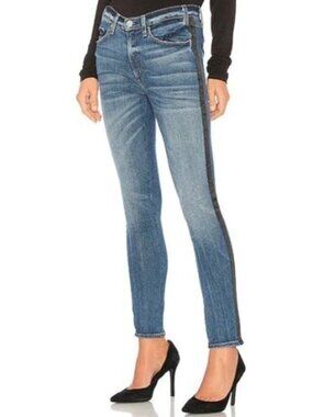 McGuire Vintage Mid-Rise Slim Jeans With Tuxedo Stripe Women’s Size 29 Blue $268